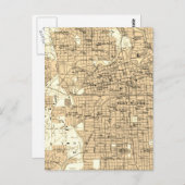 kaart Fort Wayne Indiana (Voorkant / Achterkant)