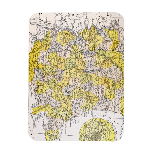 KAART: FRANKRIJK MAGNEET (Verticaal)