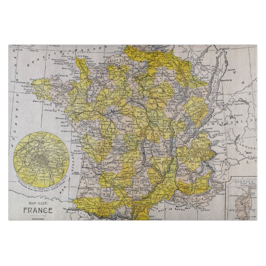 KAART: FRANKRIJK SNIJPLANK (Voorkant)