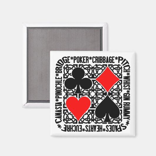 Kaart Games magnet Magneet (Voorkant / Achterkant)