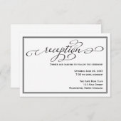 Kaart Gegevens over zwarte en witte bruiloft (Voorkant / Achterkant)