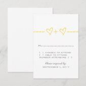 Kaart gele hartenvergelijking (Voorkant / Achterkant)