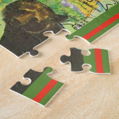 kaart Glacier National Park Legpuzzel (Zijkant)