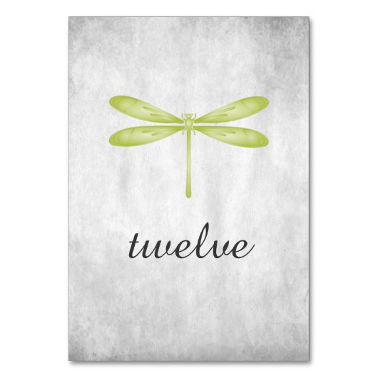 Kaart Groene Dragonfly-tabelnummer (Voorkant)