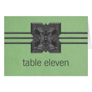 Kaart Groene Medallion Border Table Number