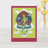 KAART Groene Tara - met verklaring en mantra (Gele Bloem)