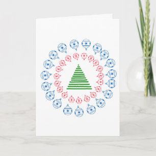 Kaart - Groet - Kerstboom en Decoraties