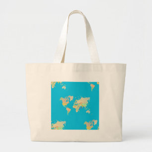 kaart grote tote bag