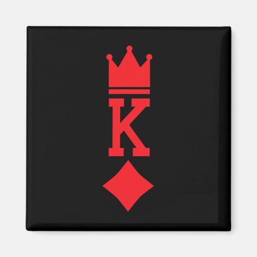 Kaart Halloween Costume, koning van diamanten Magneet (Voorkant)