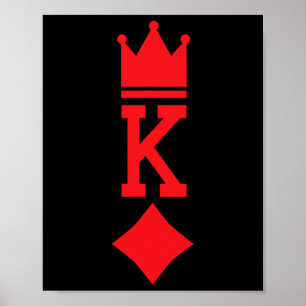 Kaart Halloween Costume, koning van diamanten Poster