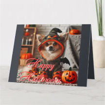 Kaart Halloween een hondje