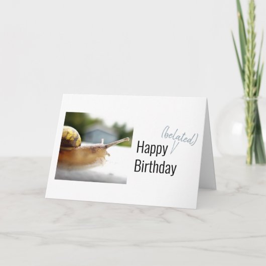 kaart "Happy Belated Birthday" (Voorkant)