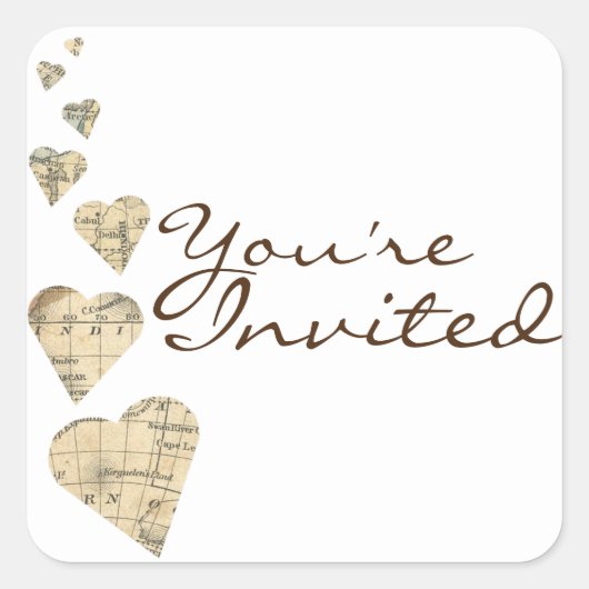  Kaart Hart Envelop Seal Stickers (Voorkant)