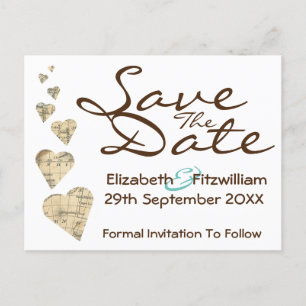  Kaart Hart Save the Date Briefkaart