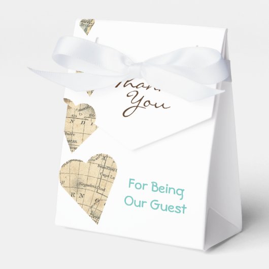 kaart Harten Favor Box Bedankdoosjes (Voorkant Zijde)