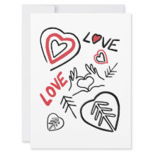 Kaart harten motieven in tags stijl