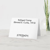 Kaart het "Kamp van de Nota van Edward S. Curtis (Achterkant)