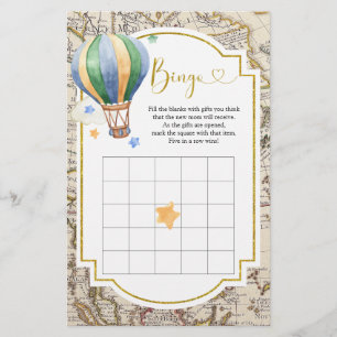  kaart Hete Luchtballon Baby shower Bingo