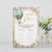 kaart heteluchtballon hoe oude ouders (Staand voorkant)