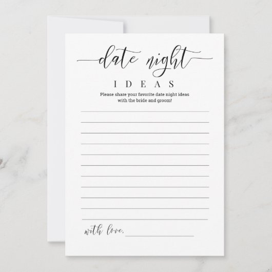 Kaart huwelijksdatum nachtideeën (Voorkant)