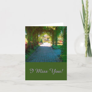 Kaart, "I MISS YOU" / WIJNSTOK OVERDEKTE HAVEN IN  Kaart