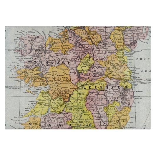 KAART: IERLAND, c1890 Snijplank (Voorkant)