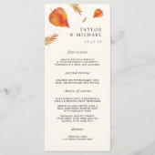Kaart in het herfst Leaves Wedding Menu (Voorkant)
