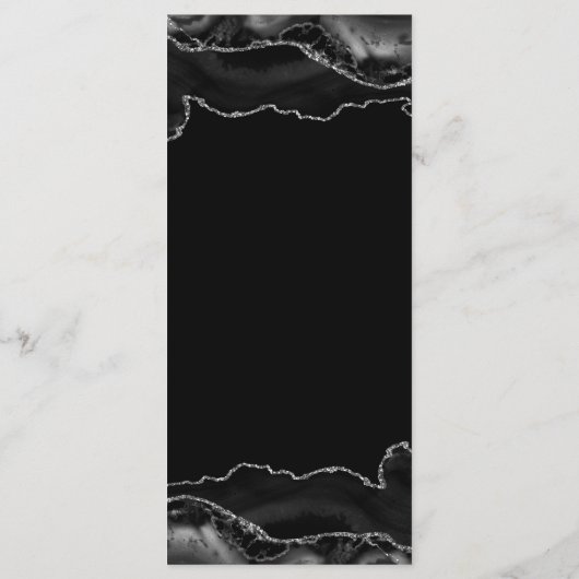 Kaart in het menu Photo Black en Silver Agate (Achterkant)