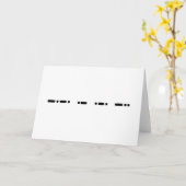 KAART - in Morse-code op een briefkaart (Gele Bloem)