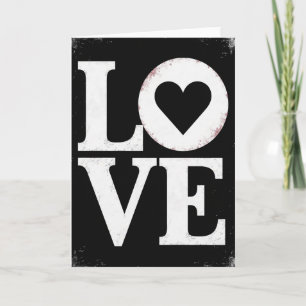 Kaart in vintage stijl met grote liefdehart