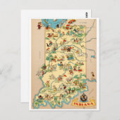  kaart Indiana (Voorkant / Achterkant)