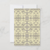 Kaart Ivory and Gray Floral Wedding Response (Achterkant)