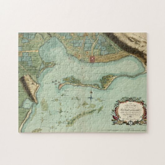 KAART: JAMAICA, 1756 LEGPUZZEL (Horizontaal)