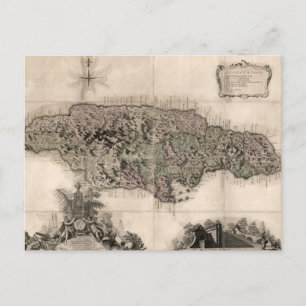 KAART: JAMAÏCA, 1763 BRIEFKAART