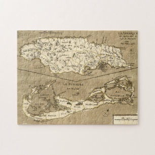 KAART: JAMAICA, 1767 LEGPUZZEL