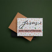 Kaart: Jezus in het hart van de Kerst Notitiekaartje
