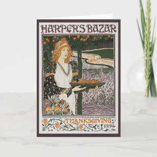 Kaart: Jugendstil - L.Rhead - Thanksgiving Feestdagen Kaart