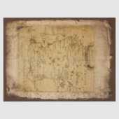 kaart Junk Journal Ephemera ontkoppeling Tissuepapier (Voorkant)