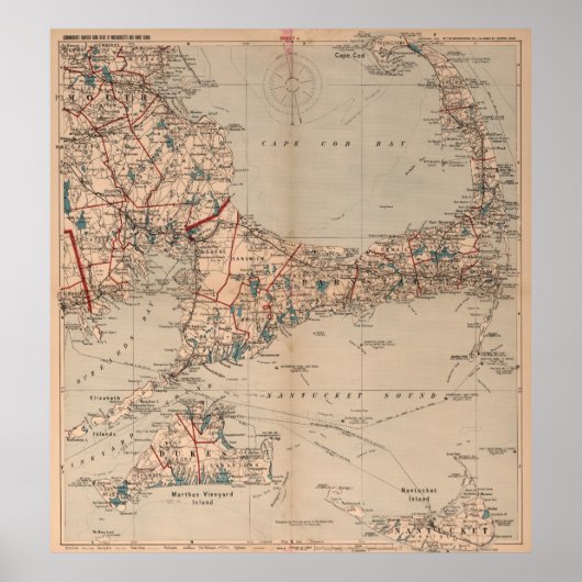  kaart Kaapverdië (1905) Poster (Voorkant)