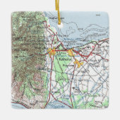  kaart Kahului Hawaii Keramisch Ornament (Voorkant)