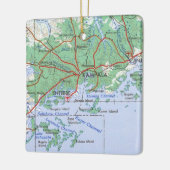 kaart Kampala Uganda Keramisch Ornament (Links)