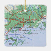 kaart Kampala Uganda Keramisch Ornament (Achterkant)