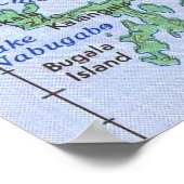  kaart Kampala Uganda Poster (Hoek)