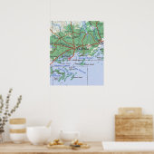  kaart Kampala Uganda Poster (Keuken)