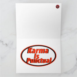 KAART: Karma is stipt Druk Noviteit Bedankkaart