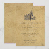  Kaart Kasteelillustratie Trouwen (Voorkant / Achterkant)