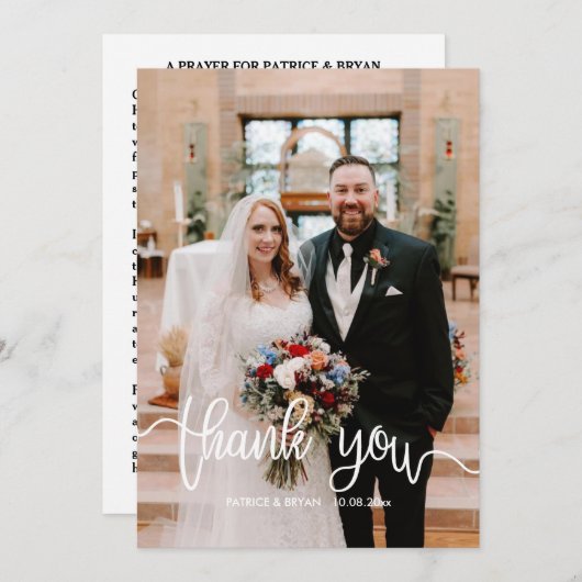 Kaart katholieke bruiloft (Voorkant / Achterkant)