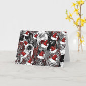 Kaart kerstcadeautjes feestdag (Gele Bloem)