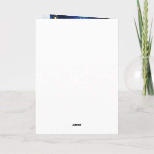 Kaart kerstflapy White Grey Cat (Achterkant)