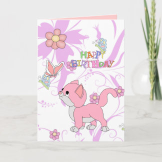 Kaart Kid's Meisjes Gelukkige Verjaardag Meisje Ki